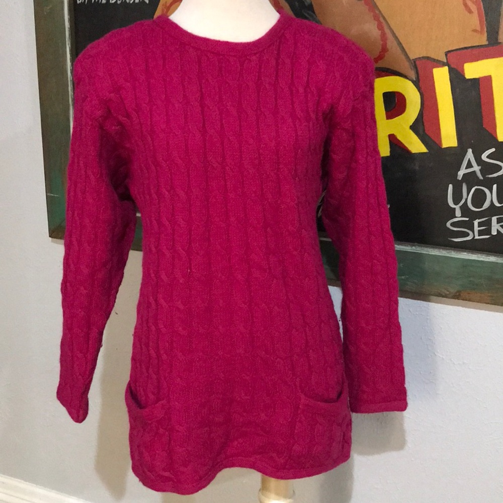 Vintage Jones New York Pink Cable Knit Sweater